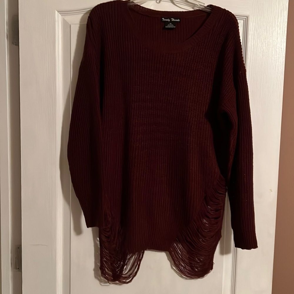 Trendy Threads distressed sweater
